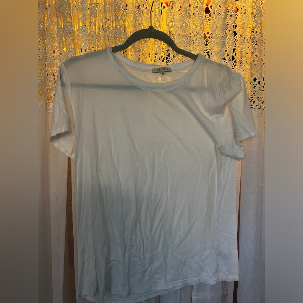 Z Supply: White T Shirt: Large